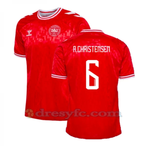 A.Christensen #6 Fotbalové Dresy Dánsko Mistrovství Evropy 2024 Domácí Dres Mužské