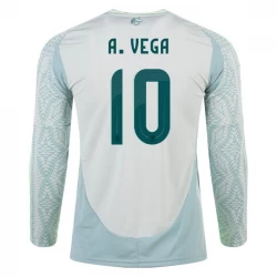 A. Vega #10 Fotbalové Dresy Mexiko Copa America 2024 Venkovní Dres Mužské Dlouhý Rukáv