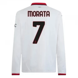 Alvaro Morata #7 Fotbalové Dresy AC Milan 2024-25 Venkovní Dres Mužské Dlouhý Rukáv