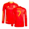 Alvaro Morata #7 Fotbalové Dresy Španělsko Mistrovství Evropy 2024 Domácí Dres Mužské Dlouhý Rukáv