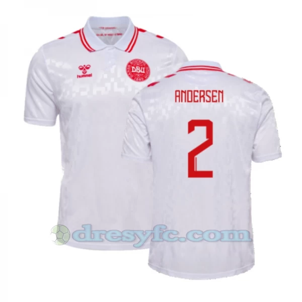 Andersen #2 Fotbalové Dresy Dánsko Mistrovství Evropy 2024 Venkovní Dres Mužské