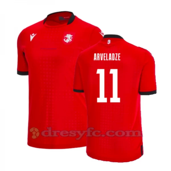 Arveladze #11 Fotbalové Dresy Georgia Mistrovství Evropy 2024 Alternativní Dres Mužské