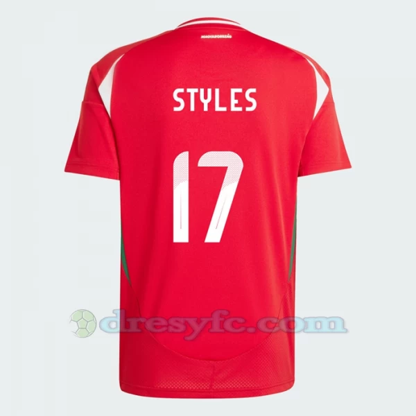 Callum Styles #17 Fotbalové Dresy Maďarsko Mistrovství Evropy 2024 Domácí Dres Mužské