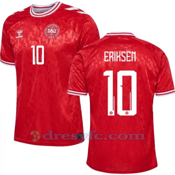 Christian Eriksen #10 Fotbalové Dresy Dánsko Mistrovství Evropy 2024 Domácí Dres Mužské