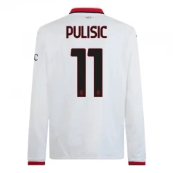 Christian Pulisic #11 Fotbalové Dresy AC Milan 2024-25 Venkovní Dres Mužské Dlouhý Rukáv