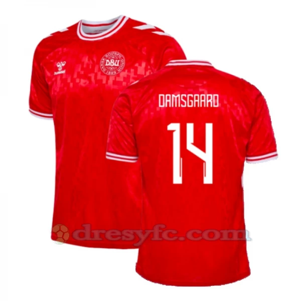Damsgaard #14 Fotbalové Dresy Dánsko Mistrovství Evropy 2024 Domácí Dres Mužské