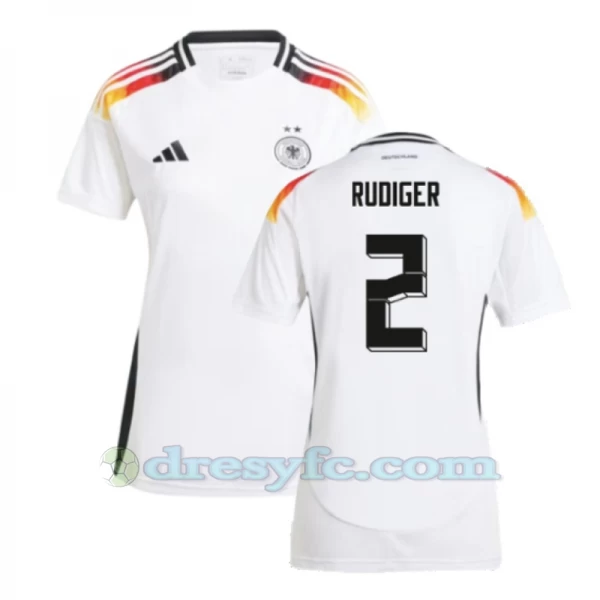 Dámské Antonio Rudiger #2 Fotbalové Dresy Německo Mistrovství Evropy 2024 Domácí Dres