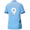 Dámské Fotbalové Dresy Manchester City Erling Haaland #9 2024-25 Domácí Dres