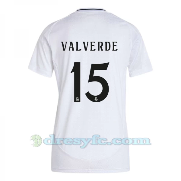 Dámské Fotbalové Dresy Real Madrid Federico Valverde #15 2024-25 Domácí Dres