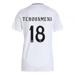 Dámské Fotbalové Dresy Real Madrid Tchouameni #18 2024-25 Domácí Dres