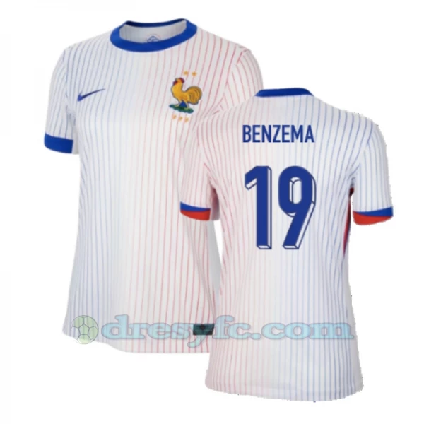 Dámské Karim Benzema #19 Fotbalové Dresy Francie Mistrovství Evropy 2024 Venkovní Dres