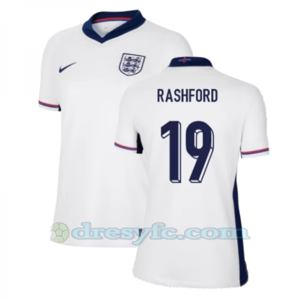 Dámské Marcus Rashford #19 Fotbalové Dresy Anglie Mistrovství Evropy 2024 Domácí Dres