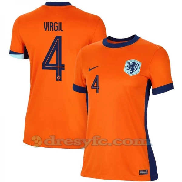 Dámské Virgil van Dijk #4 Fotbalové Dresy Holandsko Mistrovství Evropy 2024 Domácí Dres