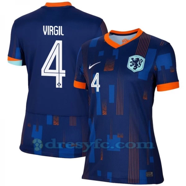 Dámské Virgil van Dijk #4 Fotbalové Dresy Holandsko Mistrovství Evropy 2024 Venkovní Dres