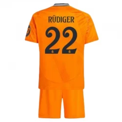 Dětské Antonio Rudiger #22 Fotbalové Dresy Real Madrid 2024-25 HP Venkovní Dres Komplet