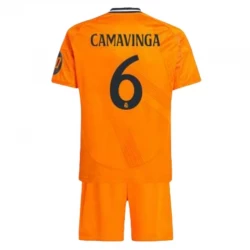 Dětské Eduardo Camavinga #6 Fotbalové Dresy Real Madrid 2024-25 HP Venkovní Dres Komplet