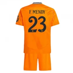 Dětské F.Mendy #23 Fotbalové Dresy Real Madrid 2024-25 HP Venkovní Dres Komplet