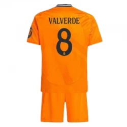 Dětské Federico Valverde #8 Fotbalové Dresy Real Madrid 2024-25 HP Venkovní Dres Komplet