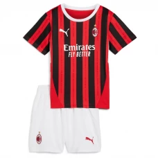 Dětské Fotbalové Dresy AC Milan 2024-25 Domácí Dres Komplet