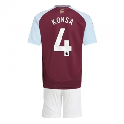 Dětské Fotbalové Dresy Aston Villa Konsa #4 2024-25 Domácí Dres Komplet