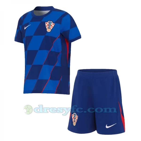 Dětské Fotbalové Dresy Chorvatsko Mistrovství Evropy 2024 Venkovní Dres Komplet