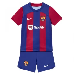 Dětské Fotbalové Dresy FC Barcelona 2023-24 Domácí Dres Komplet