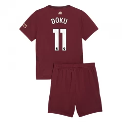 Dětské Fotbalové Dresy Jérémy Doku #11 Manchester City 2024-25 Alternativní Dres Komplet