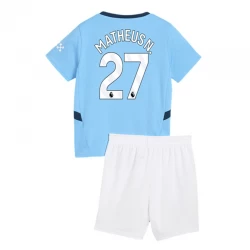 Dětské Fotbalové Dresy Manchester City Matheus N. #27 2024-25 Domácí Dres Komplet