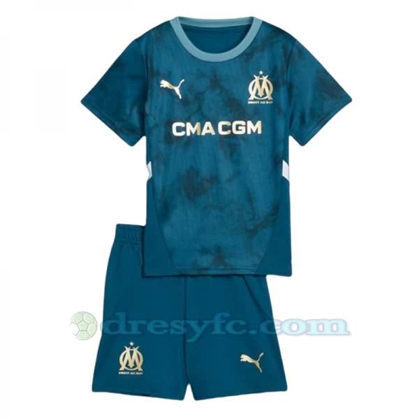 Dětské Fotbalové Dresy Olympique de Marseille 2024-25 Venkovní Dres Komplet