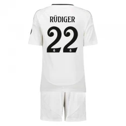 Dětské Fotbalové Dresy Real Madrid Antonio Rudiger #22 2024-25 Domácí Dres Komplet