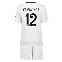 Dětské Fotbalové Dresy Real Madrid Eduardo Camavinga #12 2024-25 Domácí Dres Komplet