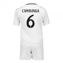 Dětské Fotbalové Dresy Real Madrid Eduardo Camavinga #6 2024-25 Domácí Dres Komplet