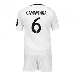 Dětské Fotbalové Dresy Real Madrid Eduardo Camavinga #6 2024-25 HP Domácí Dres Komplet