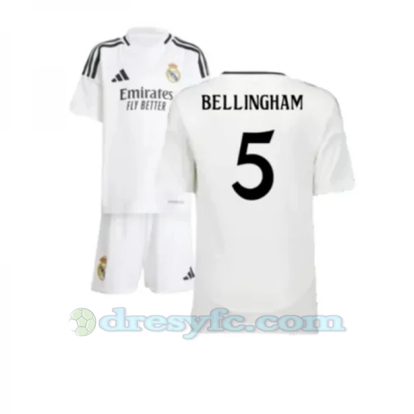 Dětské Fotbalové Dresy Real Madrid Jude Bellingham #5 2024-25 Domácí Dres Komplet