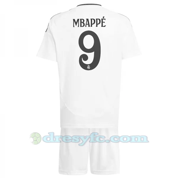 Dětské Fotbalové Dresy Real Madrid Mbappe #9 2024-25 Domácí Dres Komplet