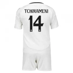 Dětské Fotbalové Dresy Real Madrid Tchouameni #14 2024-25 Domácí Dres Komplet