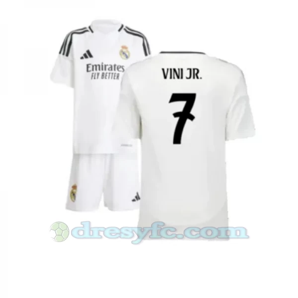 Dětské Fotbalové Dresy Real Madrid Vinicius Junior #7 2024-25 Domácí Dres Komplet