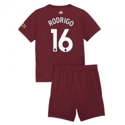 Dětské Fotbalové Dresy Rodrigo #16 Manchester City 2024-25 Alternativní Dres Komplet