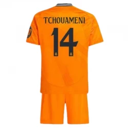 Dětské Tchouameni #14 Fotbalové Dresy Real Madrid 2024-25 HP Venkovní Dres Komplet