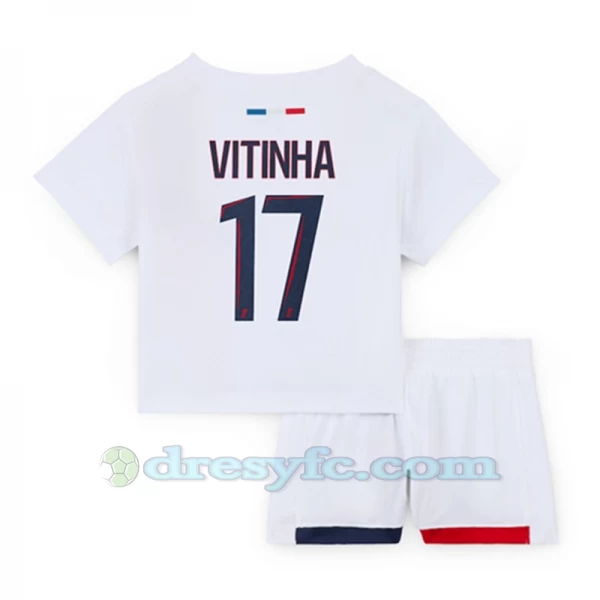 Dětské Vitinha #17 Fotbalové Dresy Paris Saint-Germain PSG 2024-25 Venkovní Dres Komplet