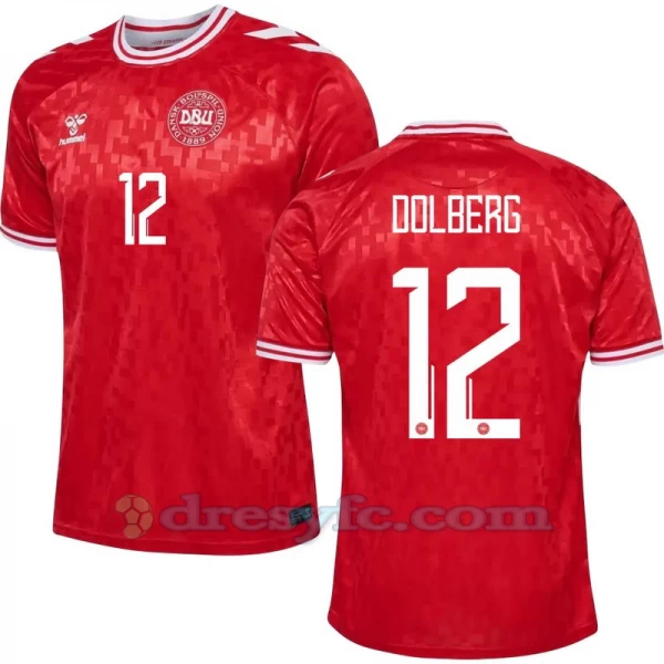 Dolberg #12 Fotbalové Dresy Dánsko Mistrovství Evropy 2024 Domácí Dres Mužské