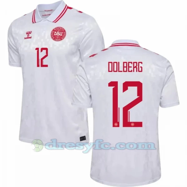Dolberg #12 Fotbalové Dresy Dánsko Mistrovství Evropy 2024 Venkovní Dres Mužské