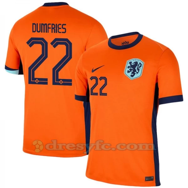 Dumfries #22 Fotbalové Dresy Holandsko Mistrovství Evropy 2024 Domácí Dres Mužské
