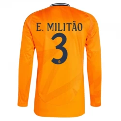 E.Militao #3 Fotbalové Dresy Real Madrid 2024-25 Venkovní Dres Mužské Dlouhý Rukáv