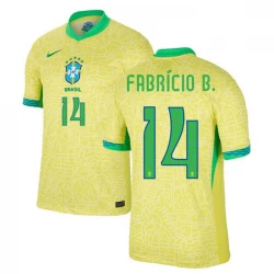 Fabricio B. #14 Fotbalové Dresy Brazílie Copa America 2024 Domácí Dres Mužské