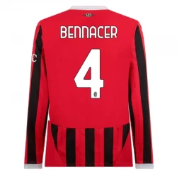 Fotbalové Dresy AC Milan Bennacer #4 2024-25 Domácí Dres Mužské Dlouhý Rukáv