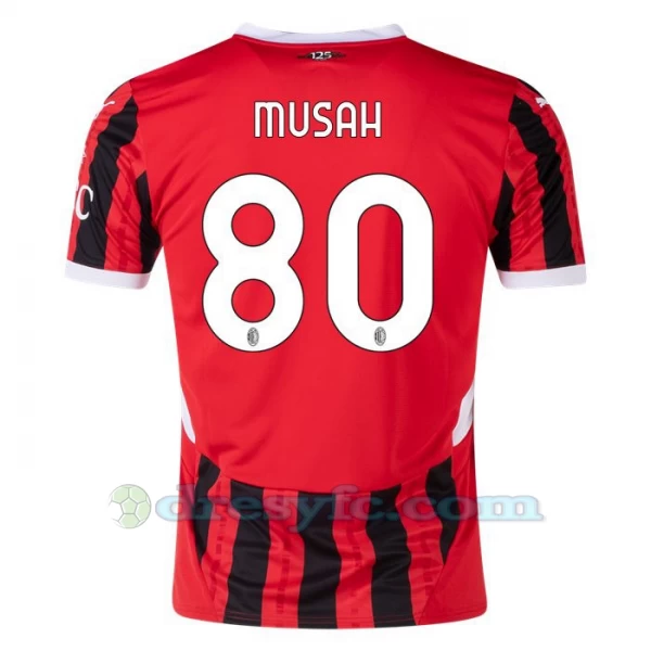 Fotbalové Dresy AC Milan Musah #80 2024-25 Domácí Dres Mužské