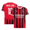 Fotbalové Dresy AC Milan Rafa Leao #10 2024-25 UCL Domácí Dres Mužské