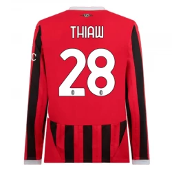 Fotbalové Dresy AC Milan Thiaw #28 2024-25 Domácí Dres Mužské Dlouhý Rukáv