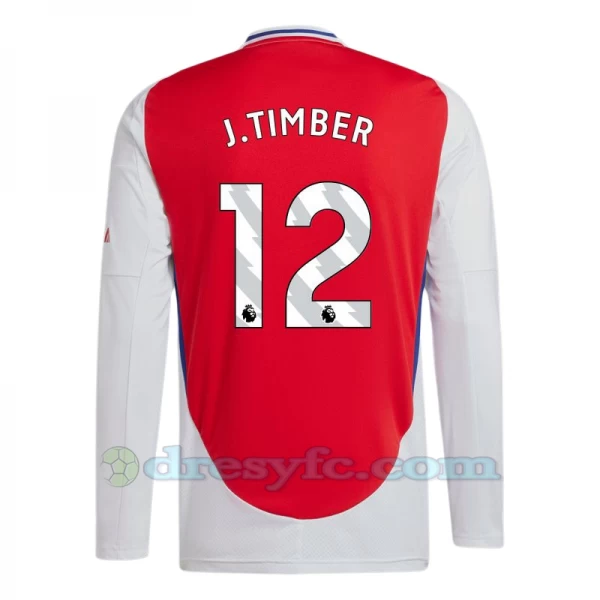 Fotbalové Dresy Arsenal FC J. Timber #12 2024-25 Domácí Dres Mužské Dlouhý Rukáv